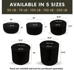 Polyfit Strongman 샌드백 - 웨이트 및 근력 트레이닝을 위한 고강도 운동 샌드백 - 모래는 포함되지 않음 - 50, 75, 100, 150, 200파운드