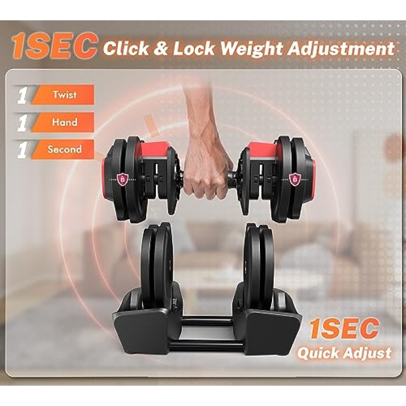 IPOW 3-in-1 조정 가능한 덤벨 세트 40lbs, 12개 무게 증가, 덤벨, 바벨, 케틀벨로 사용되는 홈 체육관용 다기능 프리 웨이트 세트, 남성 및 여성에게 적합