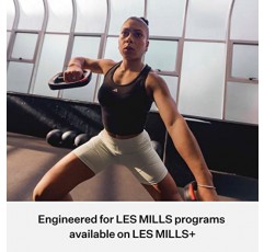 Les Mills™ 이중 목적 여성을 위한 2.2파운드 인체공학적 프리 웨이트, 집에서 운동 장비, 운동 웨이트 플레이트, 전신 운동을 위한 여성 및 남성용 핸드 웨이트