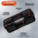 Lifepro 조절식 덤벨 55lbs - 미끄럼 방지 핸들 및 쉬운 메커니즘이 있는 홈 체육관용 싱글 웨이트 세트 - 보관 랙이 있는 여성용 및 남성용 조절식 웨이트 덤벨 - 싱글 덤벨 5-55lbs