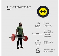 HulkFit 올림픽 2인치 육각 역도 트랩 바