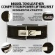 Schiek Sports 7010 레버 경쟁 파워 역도 벨트 - 스틸 레버 금속 버클이 있는 스웨이드 가죽 리프팅 벨트