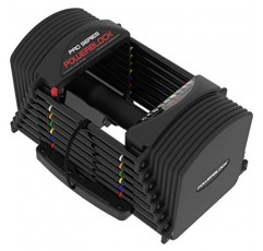 PowerBlock Pro 50 조절식 덤벨, 쌍으로 판매, 5-50파운드 덤벨, 내구성 있는 강철 구조, 혁신적인 운동 장비, 올인원 덤벨