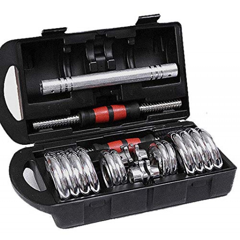 click2go 주철 조절식 덤벨 바벨 세트(110LB/66LB/44LB), 연결 막대가 포함된 무게 2 in 1 남성 및 여성을 위한 홈 신체 운동 운동 장비…