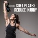 Hyperwear SoftBell Kettlebells 조절 가능한 무게 - 보호용 고무 베이스 비닐 코팅 트림 소프트 웨이트 플레이트 - 홈 체육관용 홈 트레이닝 웨이트 세트 - SoftBell 바벨 및 덤벨에 맞는 플레이트
