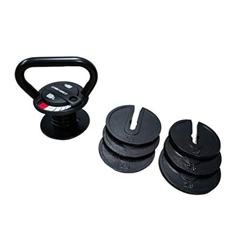 Tru Grit Fitness - 조절 가능한 케틀벨 웨이트 세트 - 20LB - 홈 체육관 또는 사무실 근력 훈련 장비