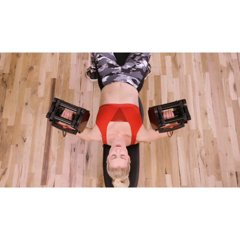 PowerBlock 50 조절식 덤벨, 쌍으로 판매, 10-50파운드 덤벨, 내구성 있는 강철 구조, 혁신적인 운동 장비, 올인원 덤벨