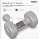 POWRX 비닐 덤벨 세트 0.5kg - 10kg | 1lbs-22lbs - 여성용 이상적인 핸드 웨이트 세트, 길이 8.6", 직경 1.8인치, 2 x 8kg, 회색