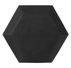 G-Fitness 고무 케이스형 육각 덤벨 - 크롬 마감 헤비듀티 다용도 금속 손잡이 | 홈 체육관에 이상적인 스포츠 장비 및 인체공학적 핸드웨이트