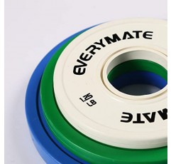 EVERYMATE 변경 웨이트 플레이트 1.25LB 2.5LB 5LB 세트 분수 플레이트 크로스 트레이닝용 올림픽 범퍼 플레이트 범퍼 웨이트 플레이트 스틸 인서트 강도 훈련 웨이트 플레이트