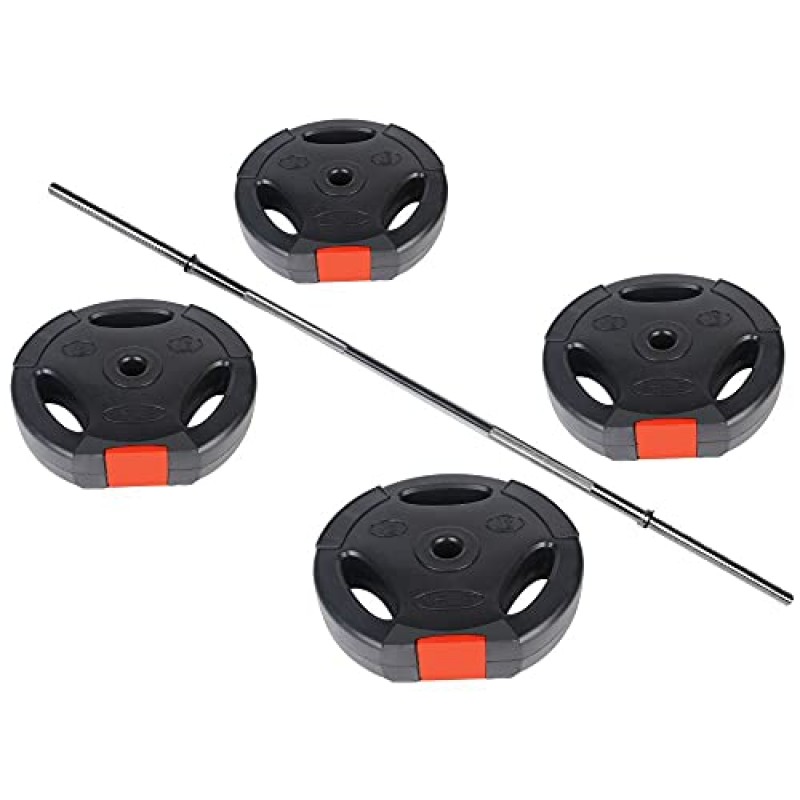 BalanceFrom Vinyl 표준 1인치 플레이트 근력 훈련 및 역도용 웨이트 플레이트, 쌍 또는 세트