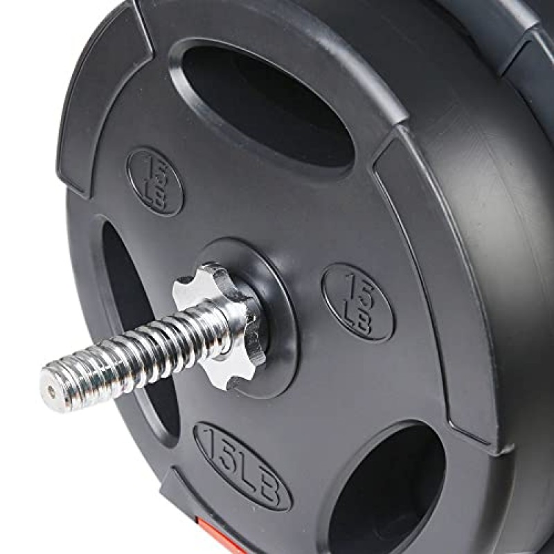 BalanceFrom Vinyl 표준 1인치 플레이트 근력 훈련 및 역도용 웨이트 플레이트, 쌍 또는 세트