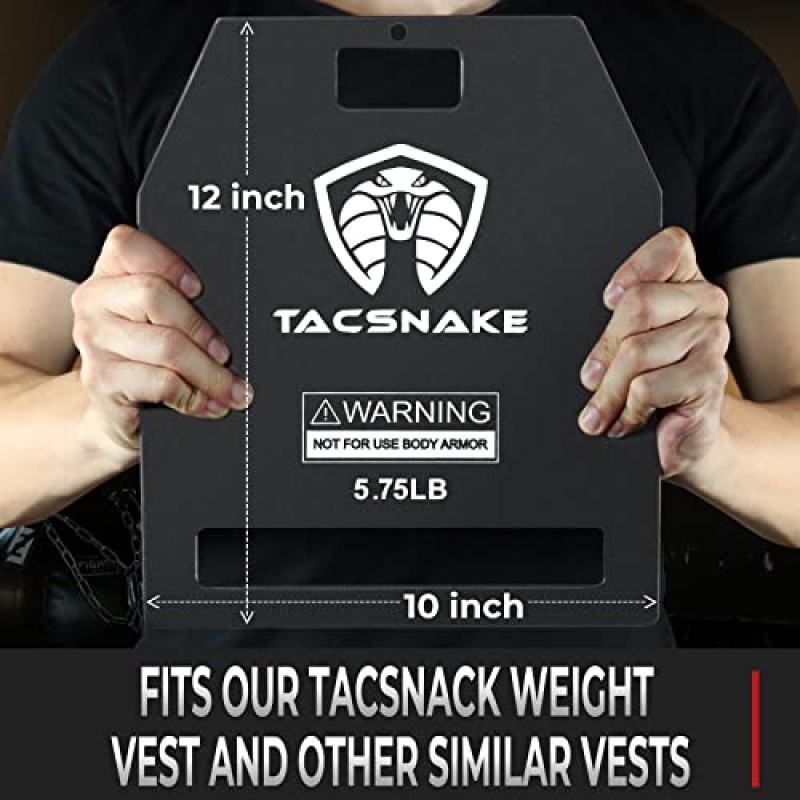 Tacsnake 웨이트 조끼 플레이트 5.75 LB/ 8.75 LB/ 14.75 LB 가중 조끼, 근력 트레이닝, 달리기, 운동용 쌍