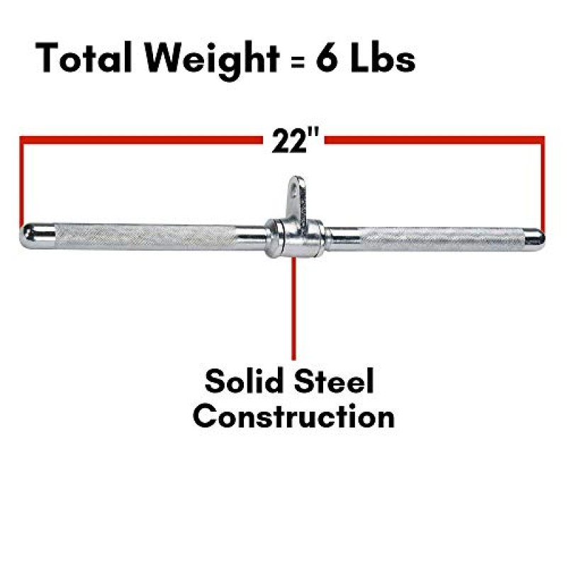 Body-Solid Tools MB022 22인치 케이블 기계, 삼두근 프레스다운 및 컬용 회전 직선 바 부착 장치