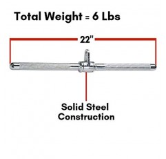 Body-Solid Tools MB022 22인치 케이블 기계, 삼두근 프레스다운 및 컬용 회전 직선 바 부착 장치