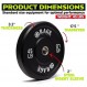 RAGE Fitness 올림픽 범퍼 플레이트(10lb, 15lb, 25lb, 35lb, 45lb - 개별 판매), 강철 인서트가 포함된 고무 포뮬러, 근력 운동, 벤치 프레스, 스쿼트, 파워리프팅, 웨이트 트레이닝, 홈 체육관