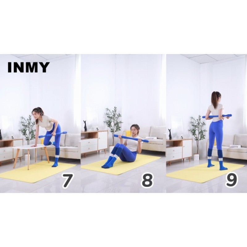 INMY 덤벨 피트니스 스틱, 전신 근력 트레이닝 바, 운동 및 피트니스 덤벨 바, 남성 및 여성용 31.5인치 긴 덤벨 15LB, 바벨, 웨이트, 전신 운동 웨이트 장비
