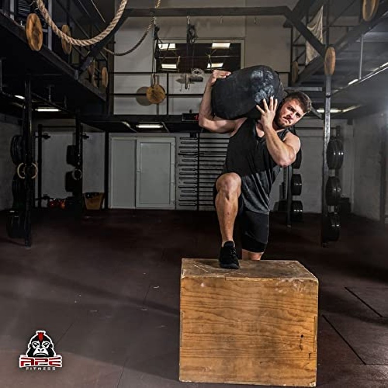 크로스 트레이닝, 역도, 스톤 리프트용 APE FITNESS 운동 샌드백 75lbs, 100lbs, 125lbs, 150lbs 및 175lbs 200lbs, 250lbs 및 300lbs 용량.