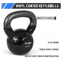 Yes4All 콤보 Kettlebells 비닐 코팅 웨이트 세트 전신 운동 장비 푸시업, 그립 강도 및 근력 훈련, 덤벨 웨이트 운동에 적합