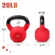 RitFit 네오프렌 코팅 솔리드 주철 케틀벨 5 10 15 20 25 30 35 40 45 50 LB, 전신 운동, 교차 훈련, 체중 감소 및 근력 훈련에 적합