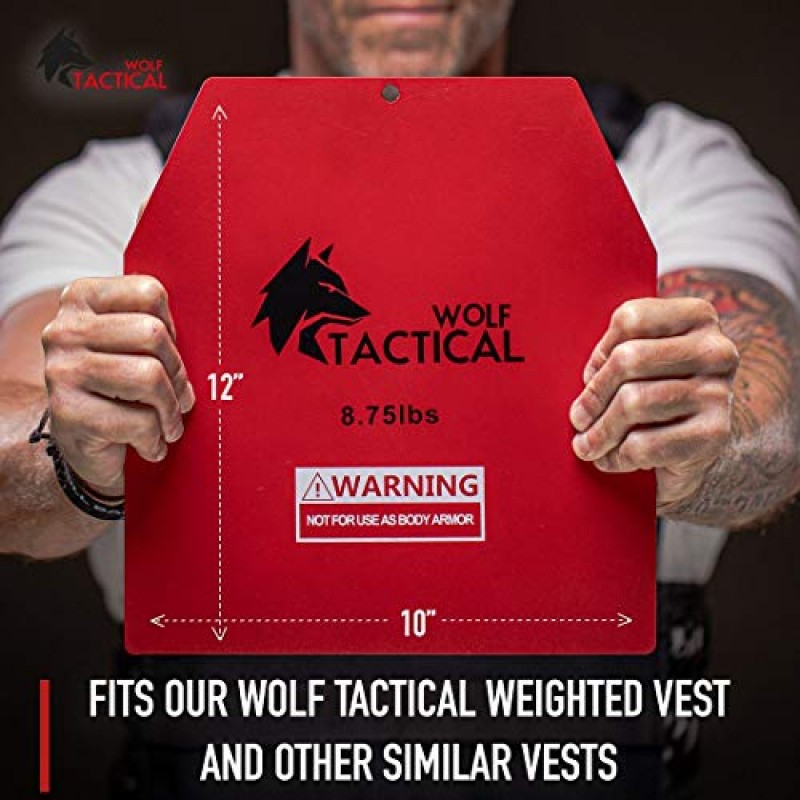 WOLF TACTICAL 웨이트 조끼 플레이트 - 5.75/8.75/14.5/19.75LB 쌍 - WOD, 근력 훈련, 달리기, 무거운 운동