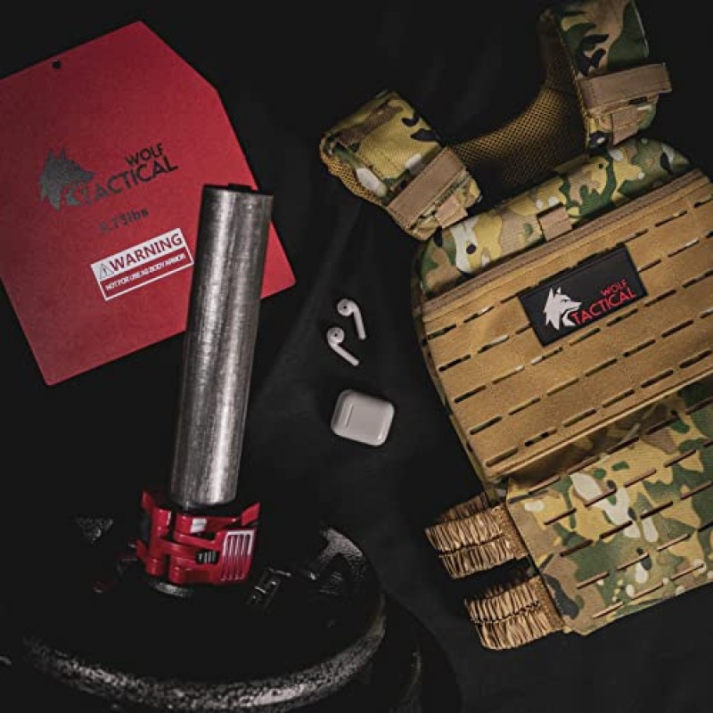 WOLF TACTICAL 웨이트 조끼 플레이트 - 5.75/8.75/14.5/19.75LB 쌍 - WOD, 근력 훈련, 달리기, 무거운 운동