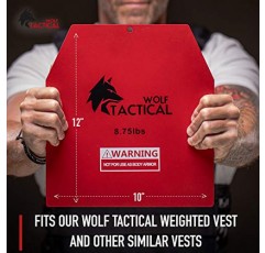 WOLF TACTICAL 웨이트 조끼 플레이트 - 5.75/8.75/14.5/19.75LB 쌍 - WOD, 근력 훈련, 달리기, 무거운 운동