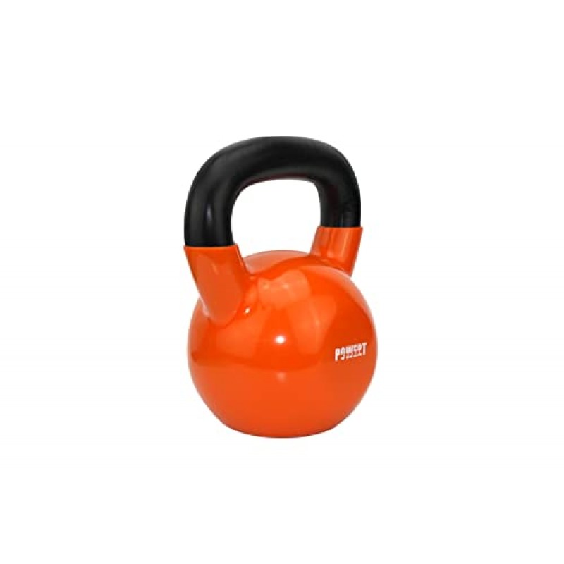DDG FITNESS POWERT 비닐 코팅 주철 케틀벨 무게 5/10/15/20/25/30/35/40/45/50lbs--싱글