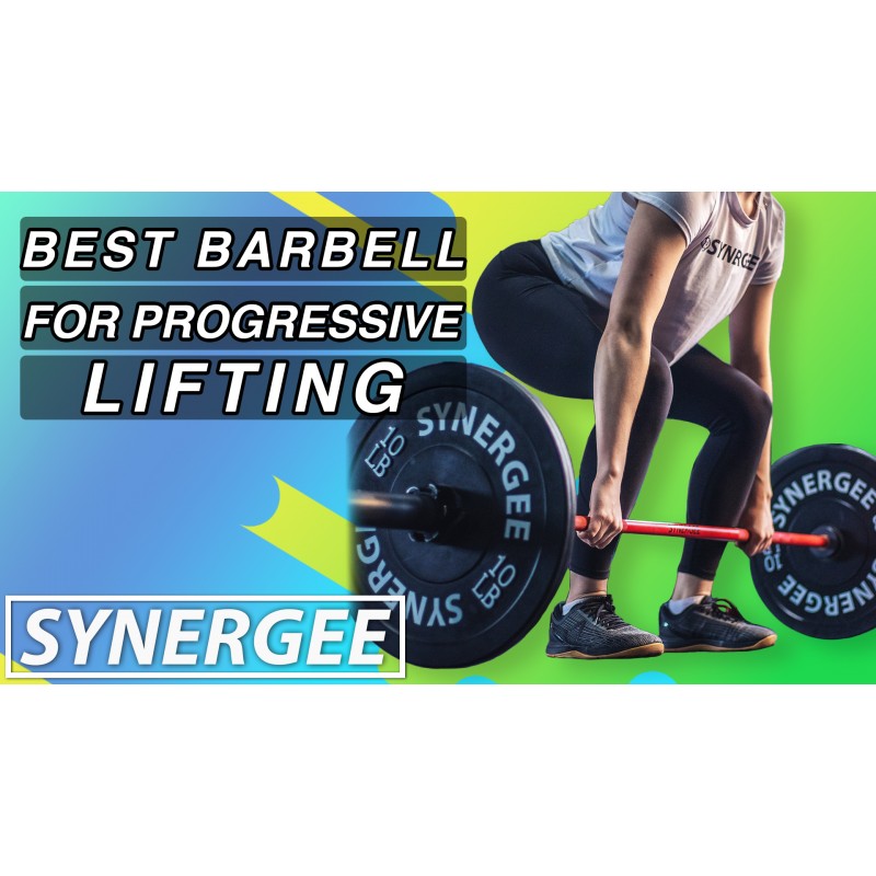Synergee Games 15kg 및 20kg 컬러 세라믹 코팅 바벨. 역도 및 파워리프팅용 정격 1500lbs. 블랙, 레드, 그레이, 핑크