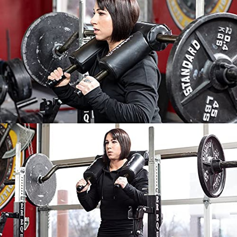 Kweetle 올림픽 안전 스쿼트 바 700lbs 스쿼트 올림픽 바 피트니스 안전 스쿼트 바 역도용 어깨 및 팔 패드가 있는 부착물(바만 해당)