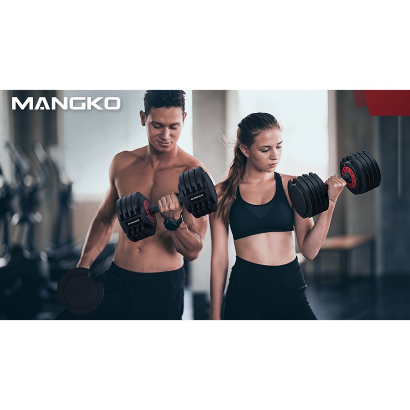 조정 가능한 덤벨 55LB 단일 덤벨 웨이트, 5 in 1 프리 웨이트 미끄럼 방지 나일론 손잡이가 있는 덤벨, 전신 홈 체육관 운동에 이상적