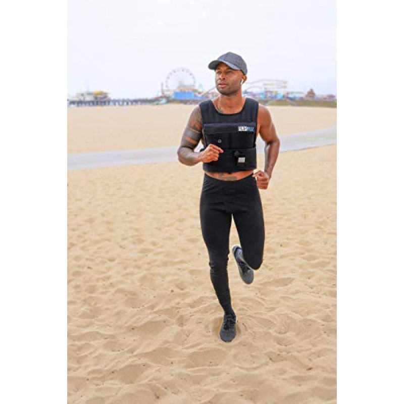 RUNmax 20LBS - 150LBS 남성 및 여성을 위한 어깨 패드 옵션이 있는 조정 가능한 가중 조끼