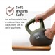 WEGYM 3 피스 소프트 Kettlebell 세트 헤비 듀티 스틸 샌드 Kettlebells 10lb 15lb 20lb 역도, 충격 방지 무게, 근력 및 코어 훈련 홈 체육관