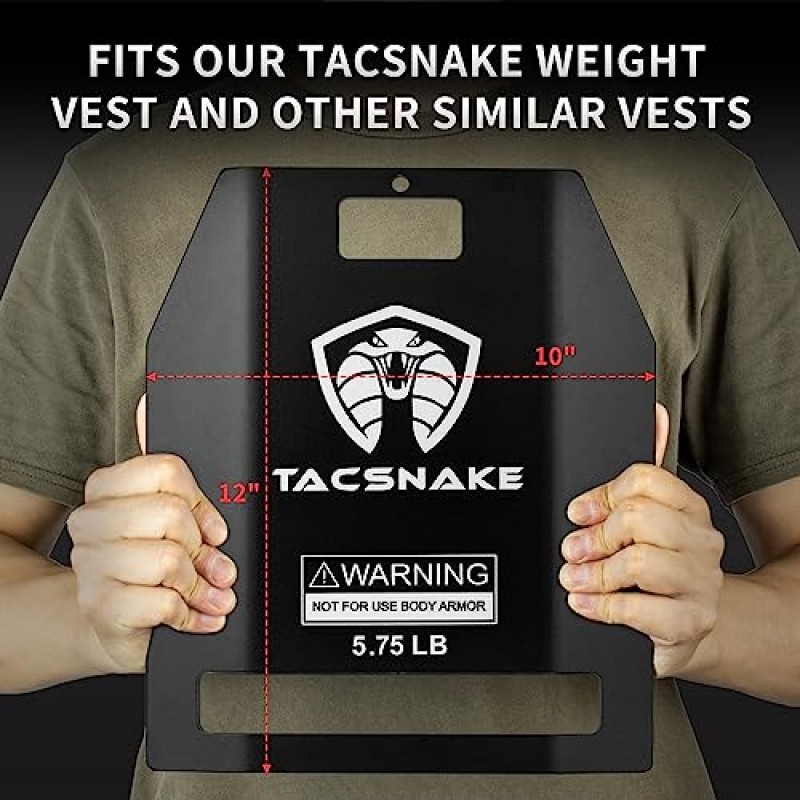 Tacsnake 곡선형 웨이트 조끼 플레이트, 5.75 LB/8.75 LB 가중 조끼, 근력 훈련, 달리기, 운동을 위한 인체공학적 디자인 쌍