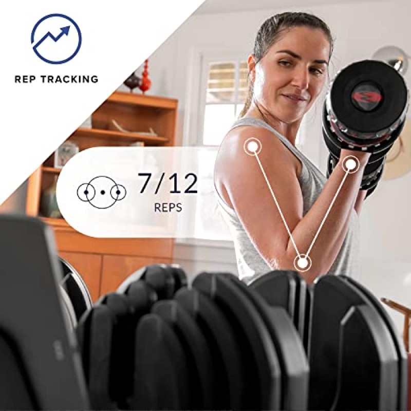 Bowflex SelectTech 1090 조절식 덤벨(싱글 덤벨), 블랙