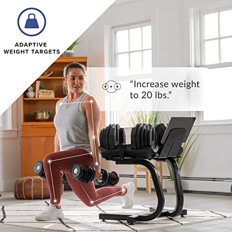 Bowflex SelectTech 1090 조절식 덤벨(싱글 덤벨), 블랙