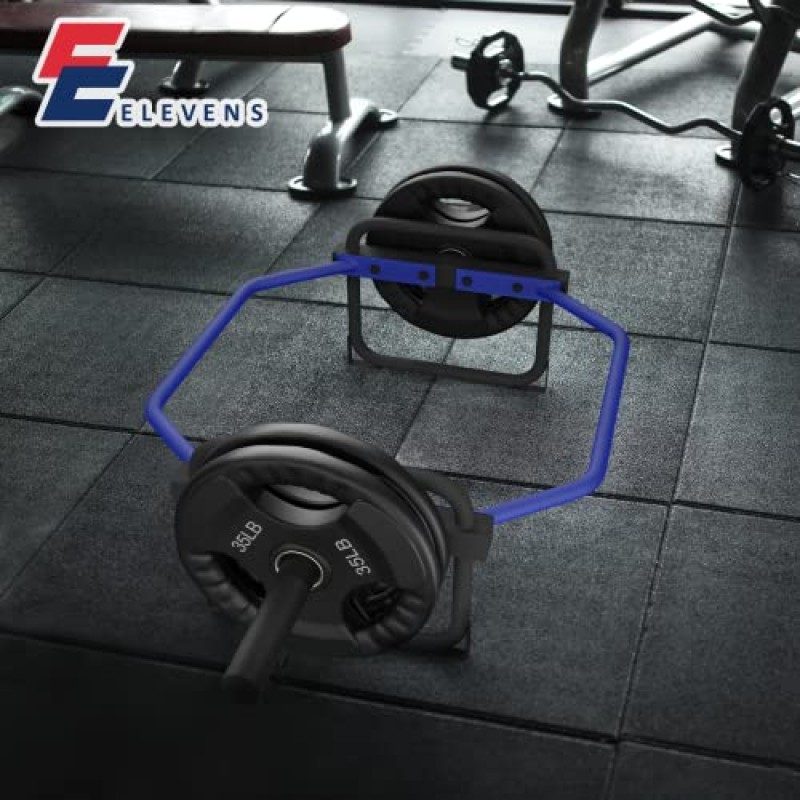 Elevens Hex Bar 트랩 바 데드리프트 300lbs 무게 용량 2인치 올림픽 역도 바 홈 체육관용 어깨 걸이 바