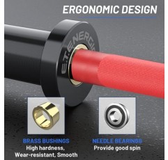 E.T.ENERGIC 4피트/7피트 올림픽 바벨 20KG 바 로드 500/1500파운드 용량 사용 가능 2