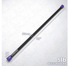 Synergee Workout Bar 웨이트 바 콤보 세트 - 다중 웨이트 패딩 웨이트 바 - 바디 토닝 운동 바, 근력 및 상태