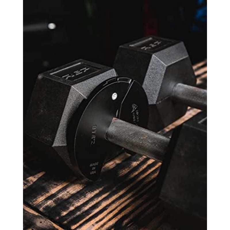 Micro Gainz 새로운 2.5파운드 덤벨 분수 웨이트 플레이트 2개 또는 4개 - 덤벨 훈련 및 마이크로 로딩용으로 설계, 미국산