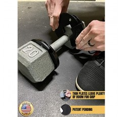 Micro Gainz 새로운 2.5파운드 덤벨 분수 웨이트 플레이트 2개 또는 4개 - 덤벨 훈련 및 마이크로 로딩용으로 설계, 미국산
