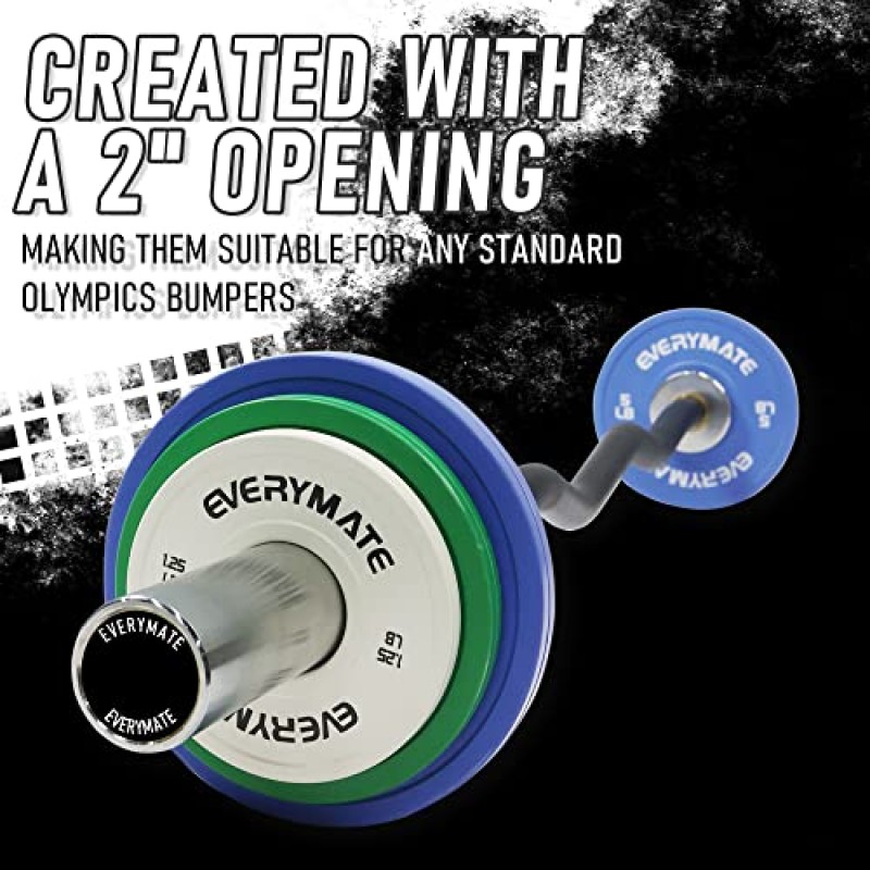 EVERYMATE 변경 무게 플레이트 1.25LB 2.5LB 5LB 세트 분수 플레이트 크로스 트레이닝 및 올림픽 역도용 올림픽 범퍼 플레이트 17.5LB 웨이트 플레이트 세트