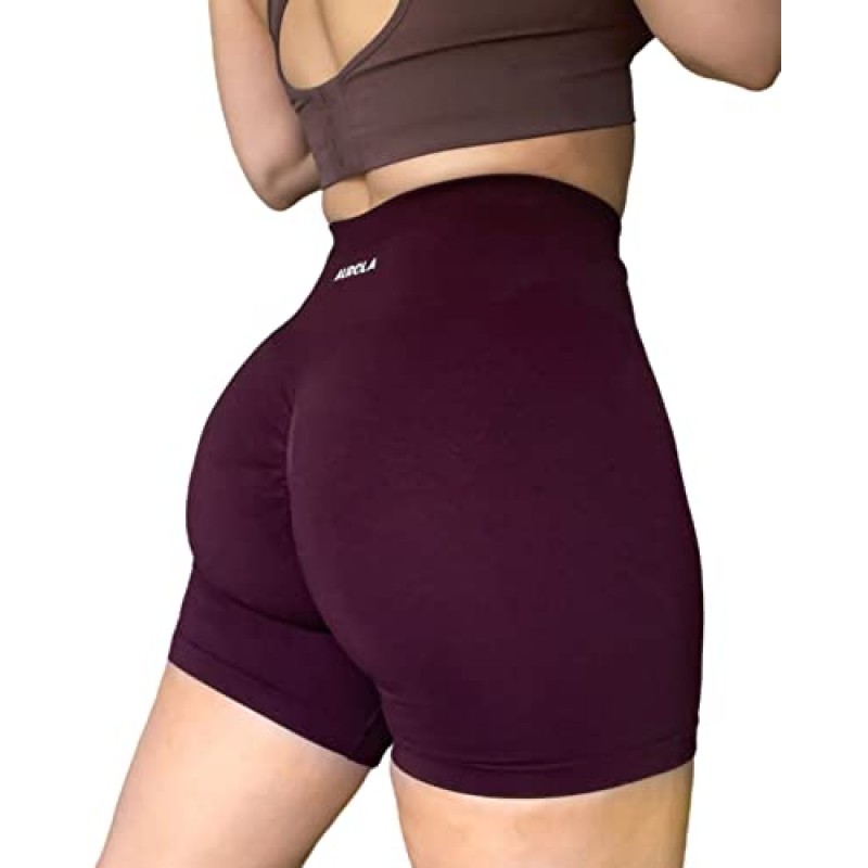 AUROLA 여성을위한 운동 반바지 강화 원활한 Scrunch 짧은 체육관 요가 러닝 스포츠 활성 운동 피트니스 반바지