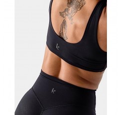 Kamo Fitness Featherlite 클레오 스쿠프 넥 무선 - 이중 안감 미니멀 요가 브라렛 | 로우 임팩트 스포츠 브라