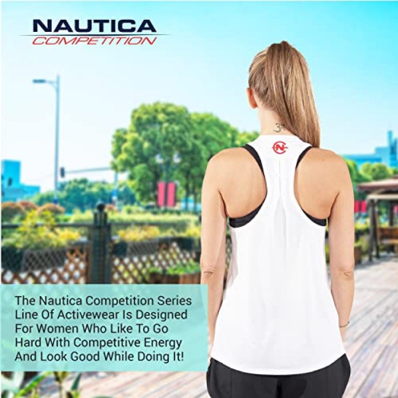 Nautica Competition 3 팩 운동 탱크 탑 여성용 활성 운동 체육관 운동 달리기 운동 요가 Dry-Fit Fabric