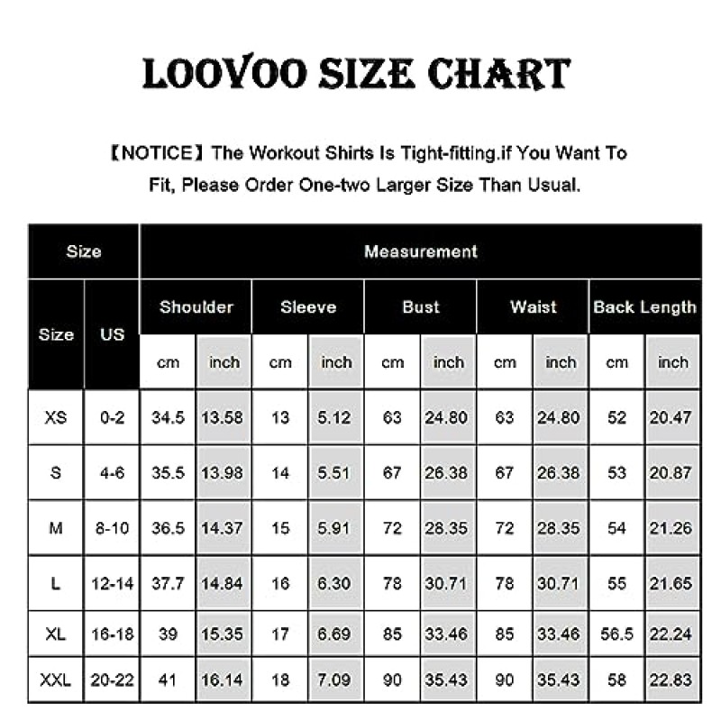 Loovoo 여성 운동 셔츠 2 팩 반팔 또는 1 피스 운동 압축 드라이 피트 요가 체육관 탑