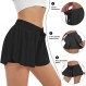 Womens 2 in 1 Flowy Athletic Shorts with Pocket Butterfly 러닝 운동 반바지 스웨트 스판덱스 라운지 체육관 요가 여름 스커트