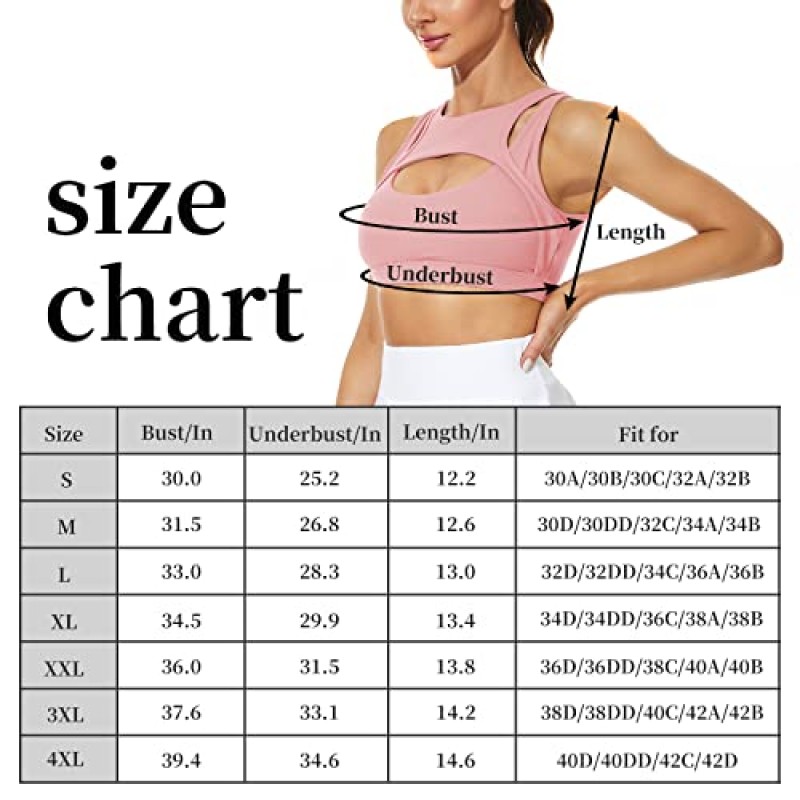 여성을위한 스포츠 브래지어를 밀어 이동식 컵이있는 섹시한 중공 자르기 탑 운동 피트니스 요가 브래지어 중간 지원