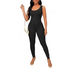 TOPSRANI Womens 원피스 점프 슈트 의상 Bodycon Bodysuit 섹시한 Rompers 운동 Unitard Playsuit Backless Cute Club