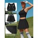 ATTRACO 여성용 2피스 테니스 드레스 반바지와 주머니가 있는 운동용 운동복